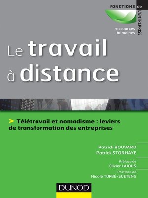 cover image of Le travail à distance